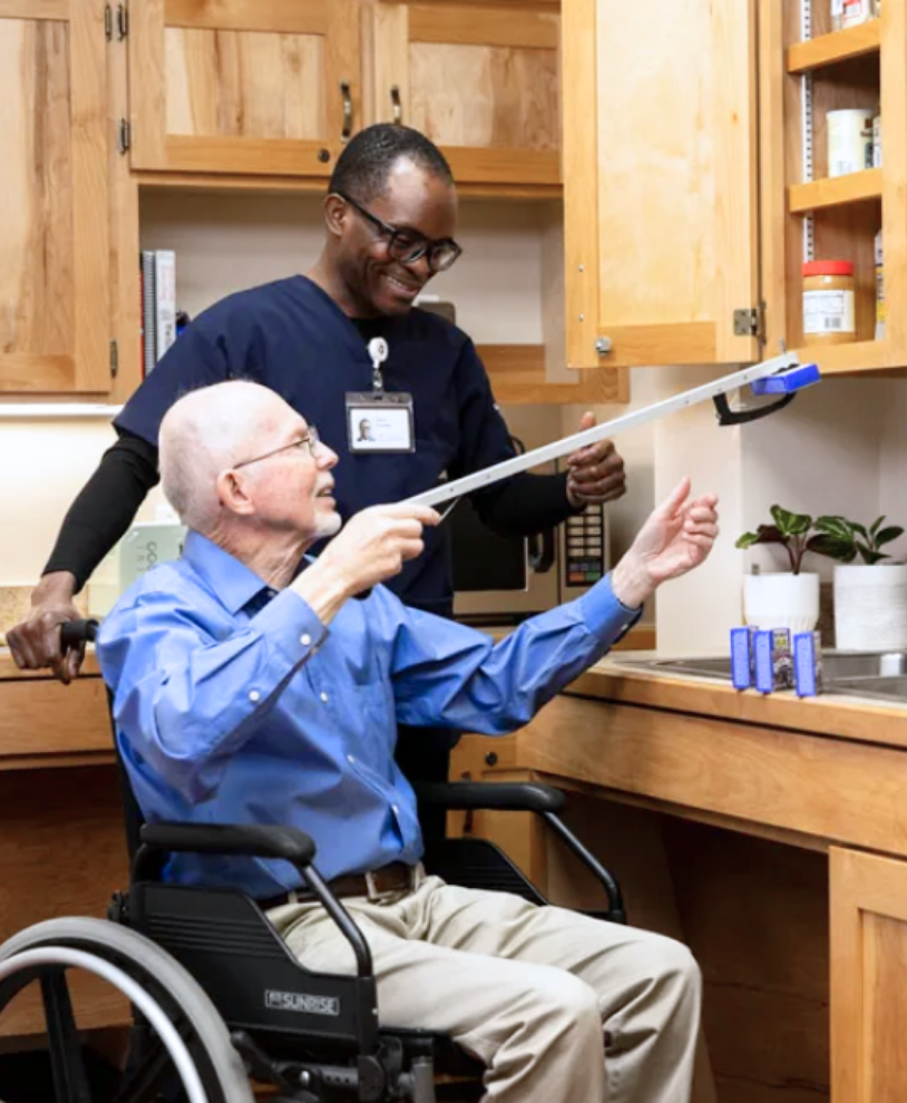 Patient participating in occupational therapy