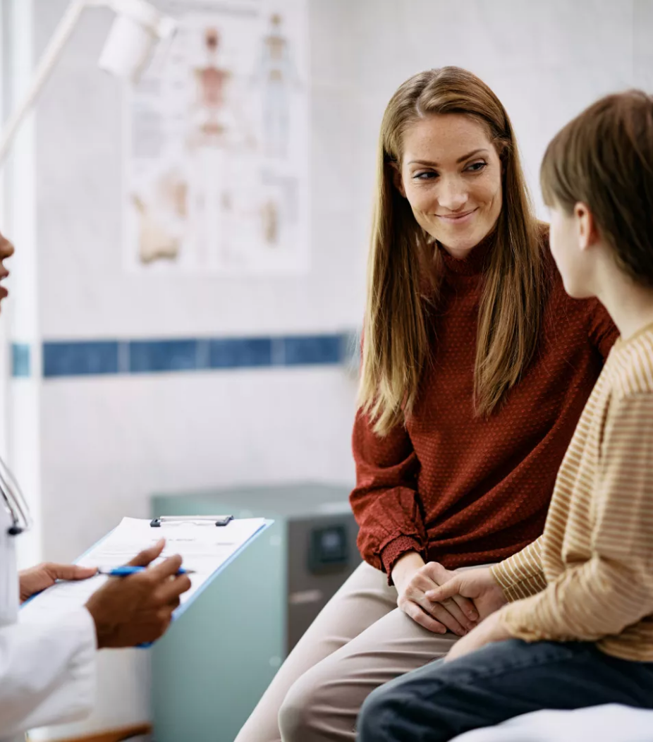 Patient speaking with a primary care provider