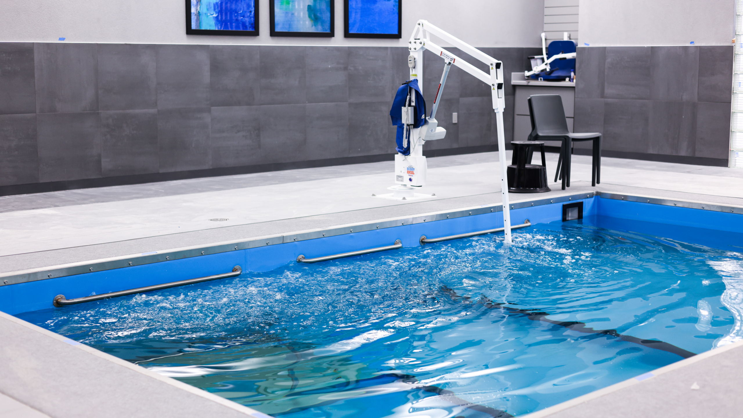Aquatic therapy pool at Martin County Hospital District