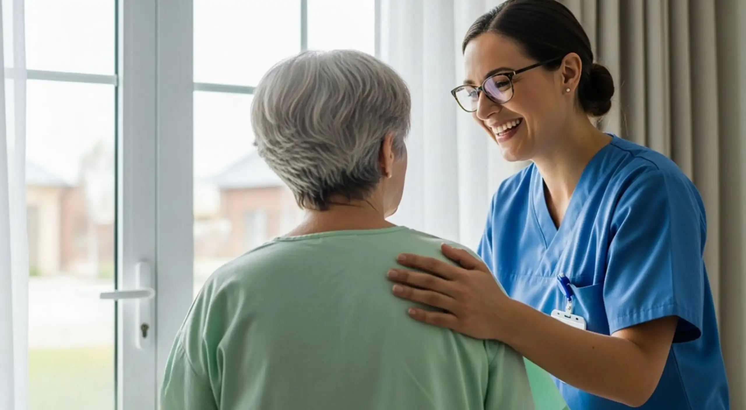 Specialty care provider speaking with a patient at Martin County Hospital District