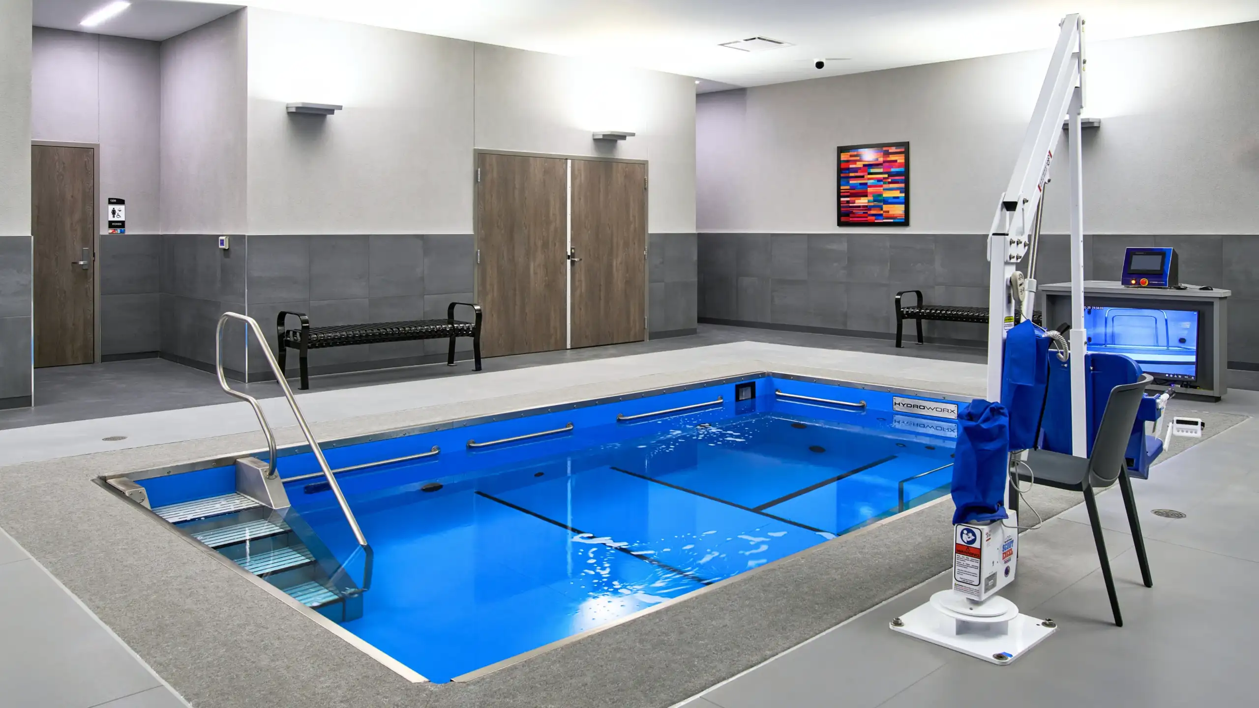 Aquatic therapy pool at Martin County Hospital District