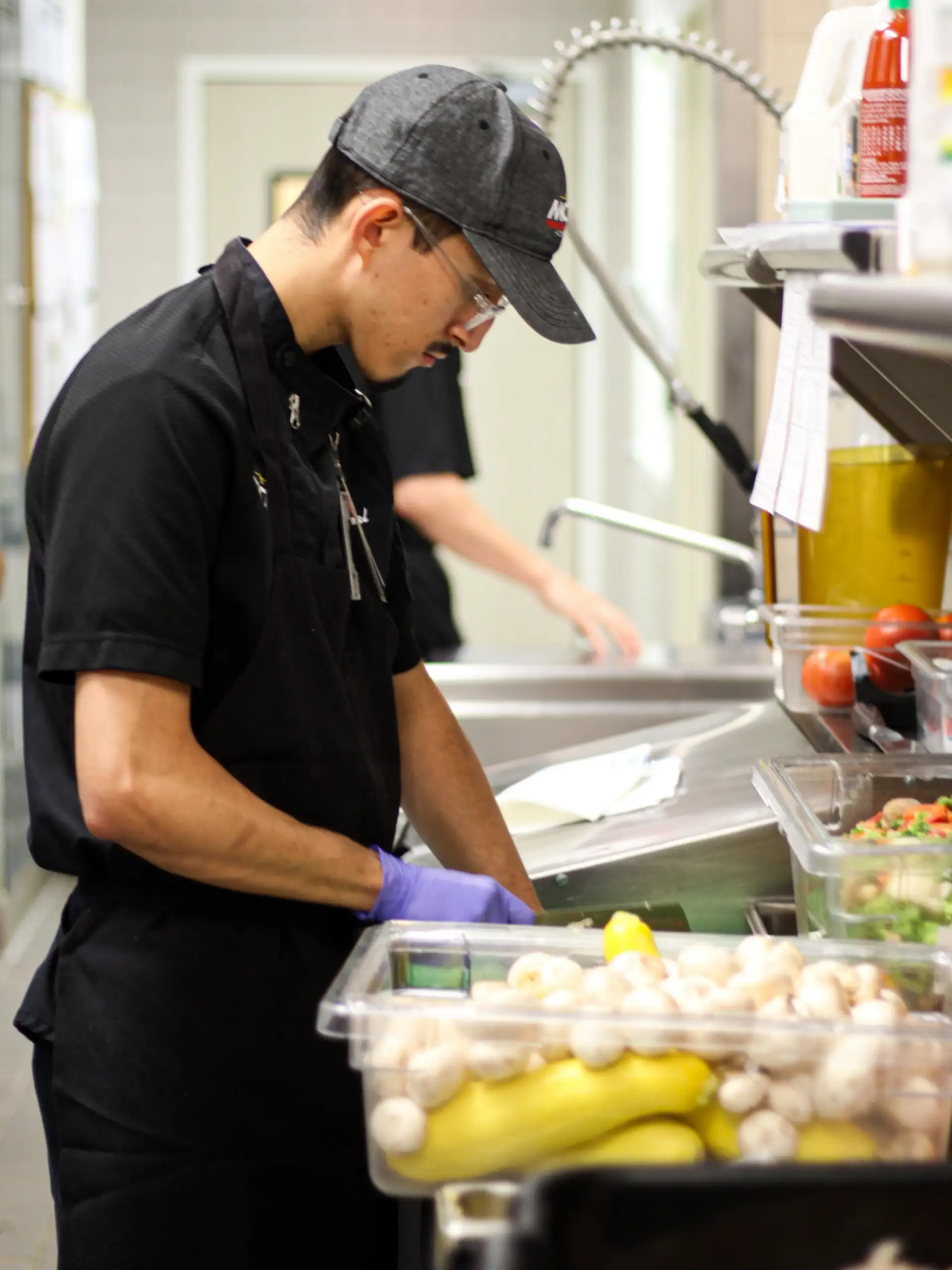 Bistro20 kitchen staff preparing meals