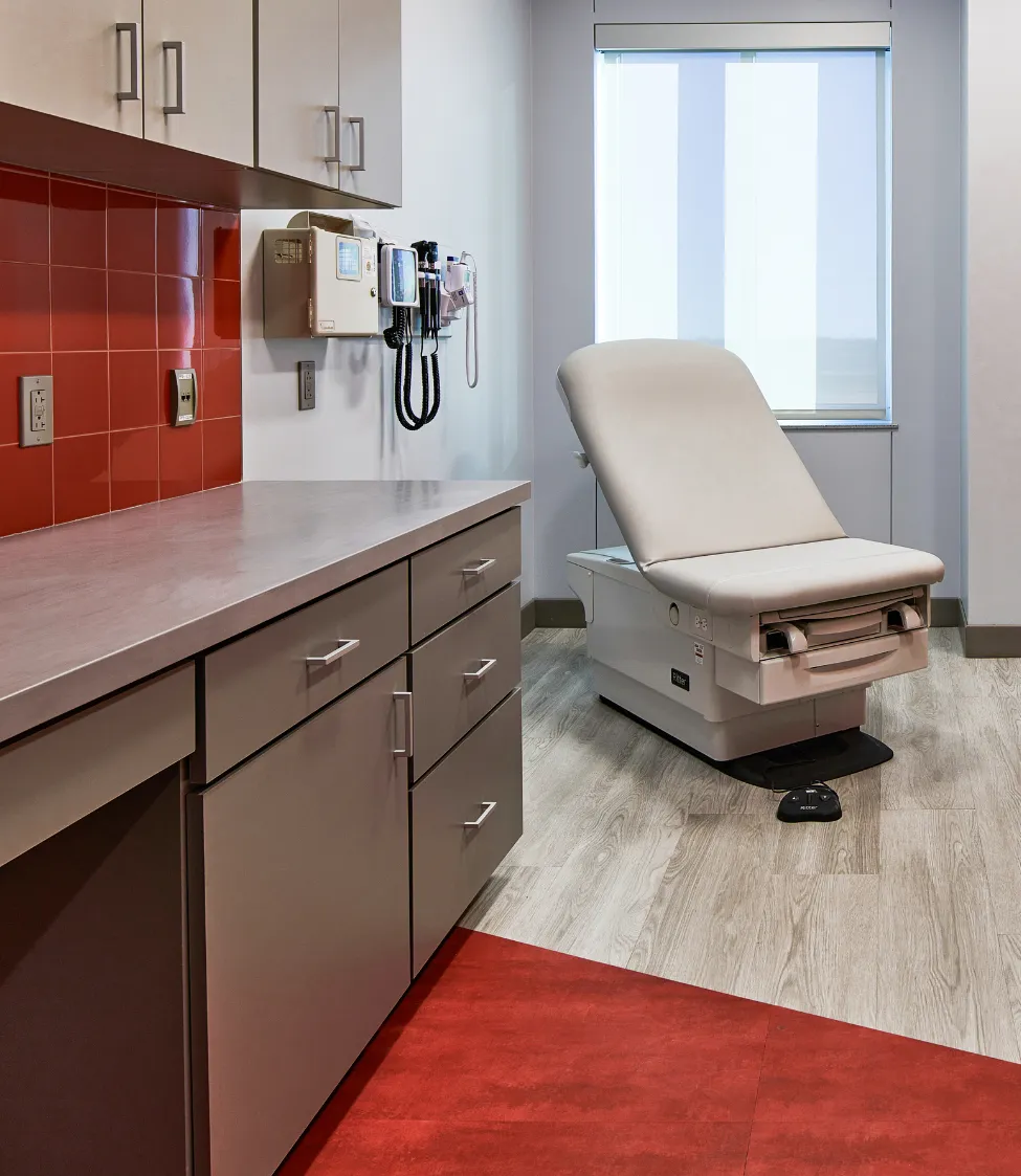 Medical exam room at Martin County Hospital District