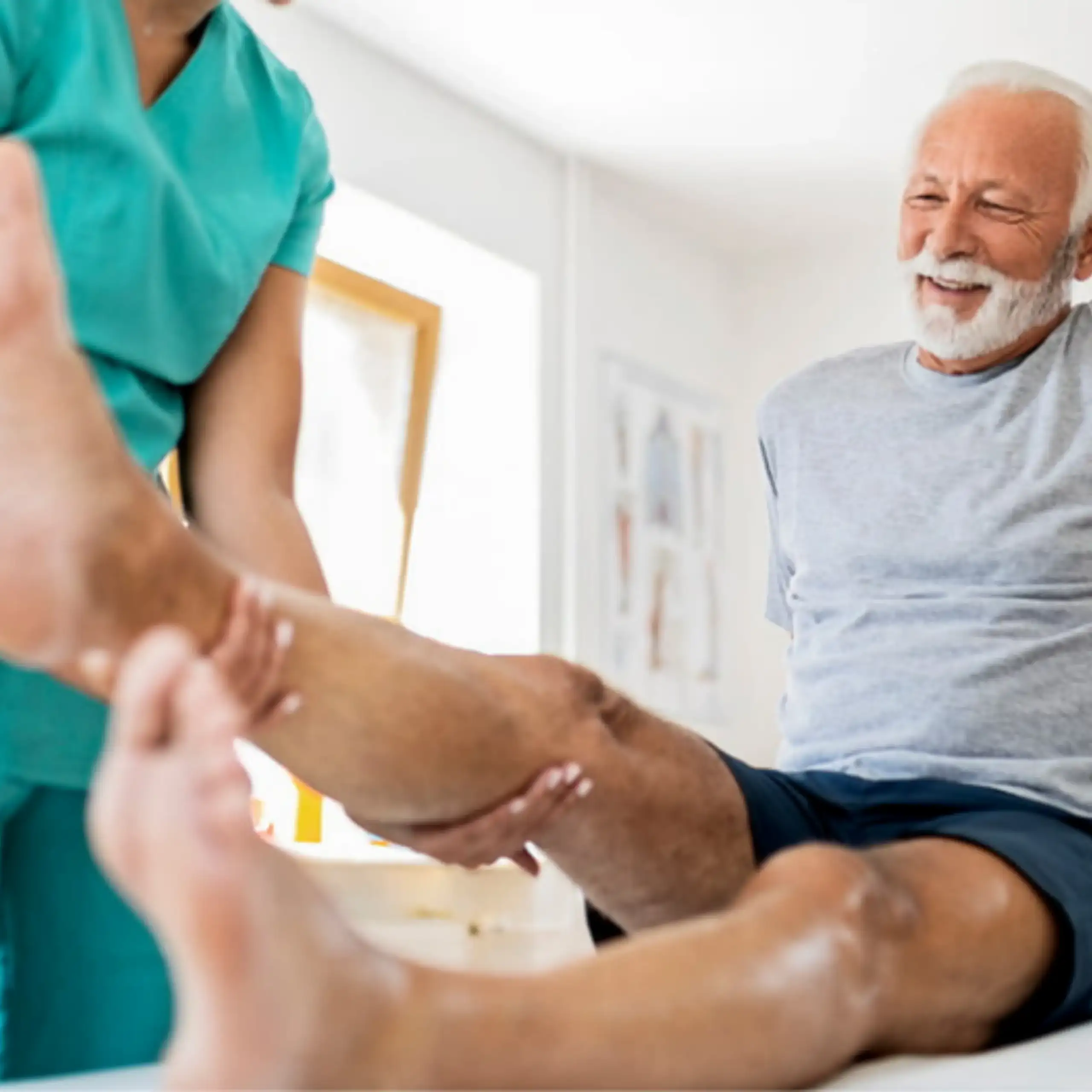 Patient receiving physical therapy