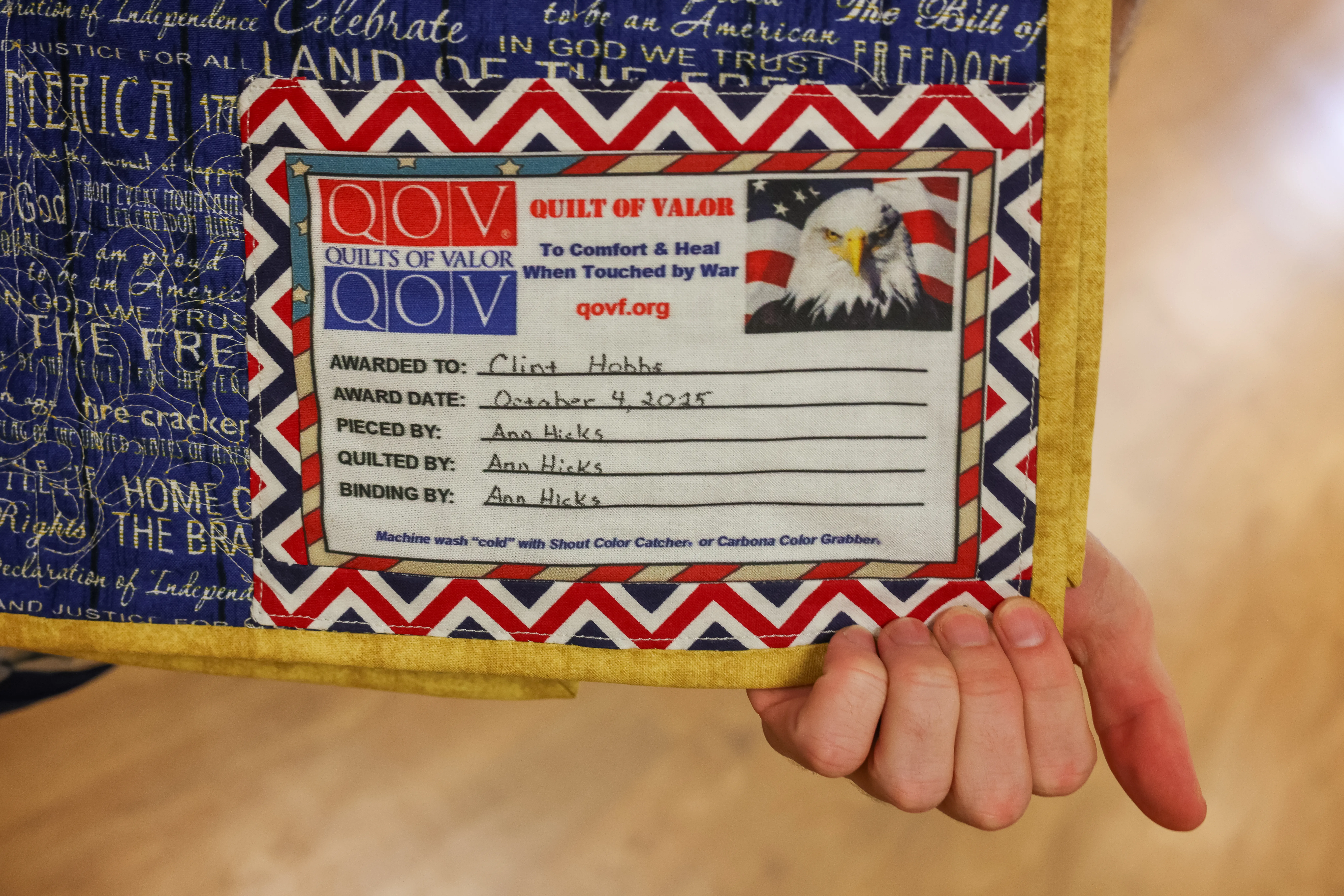 the Quilt of Valor