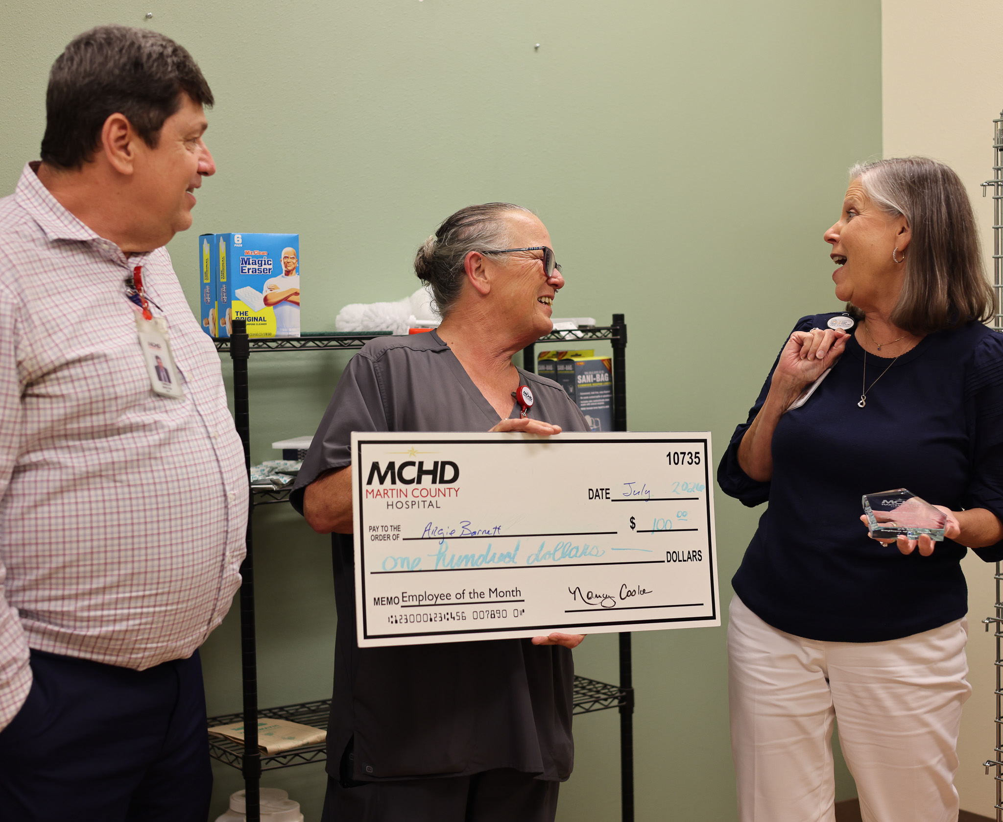 Angie Barnett recognized as MCHD July Employee of the Month